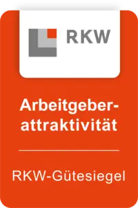 Logo des RKW-Gütesiegels Arbeitgeberattraktivität